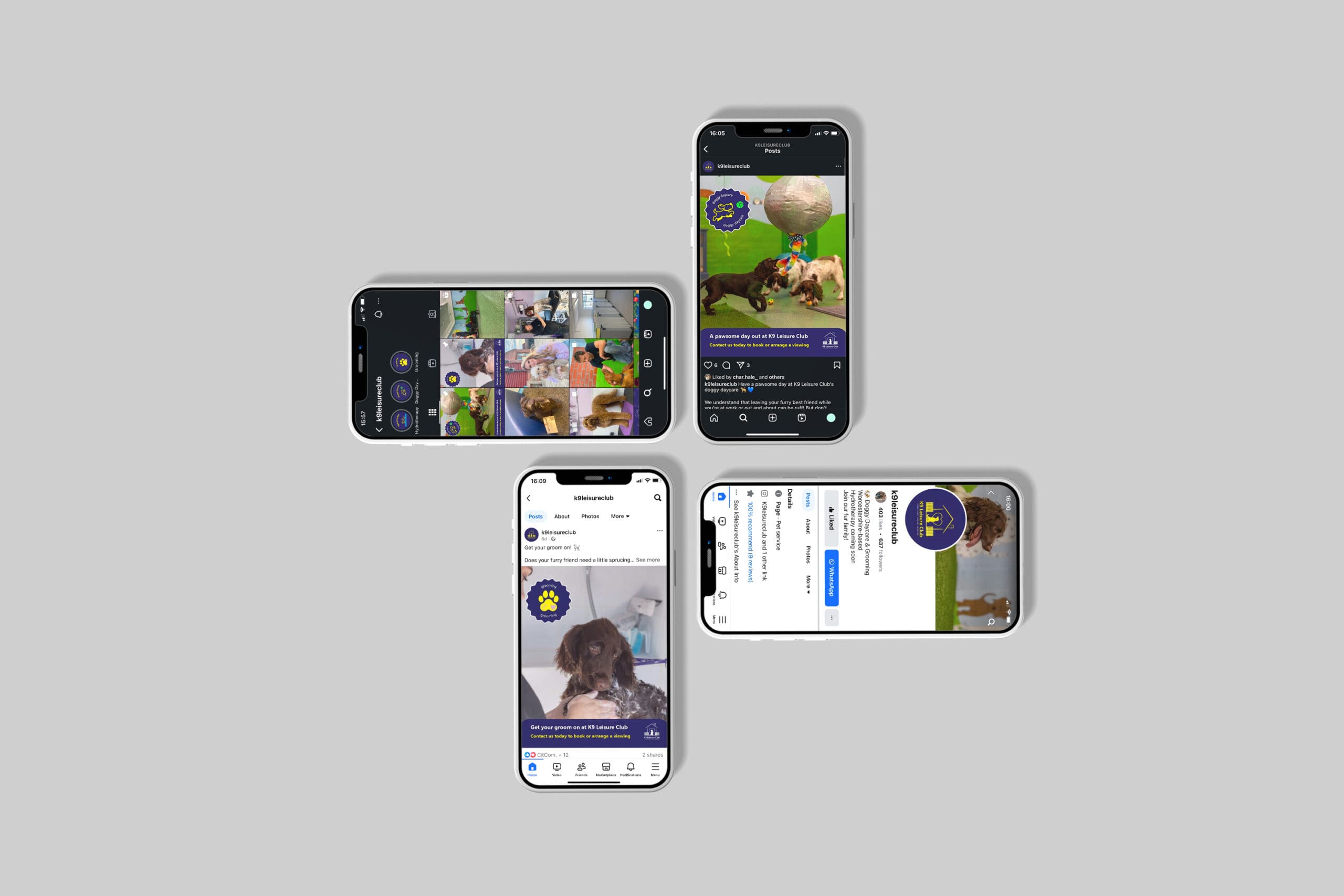 K9 Leisure Club Socials Mockup