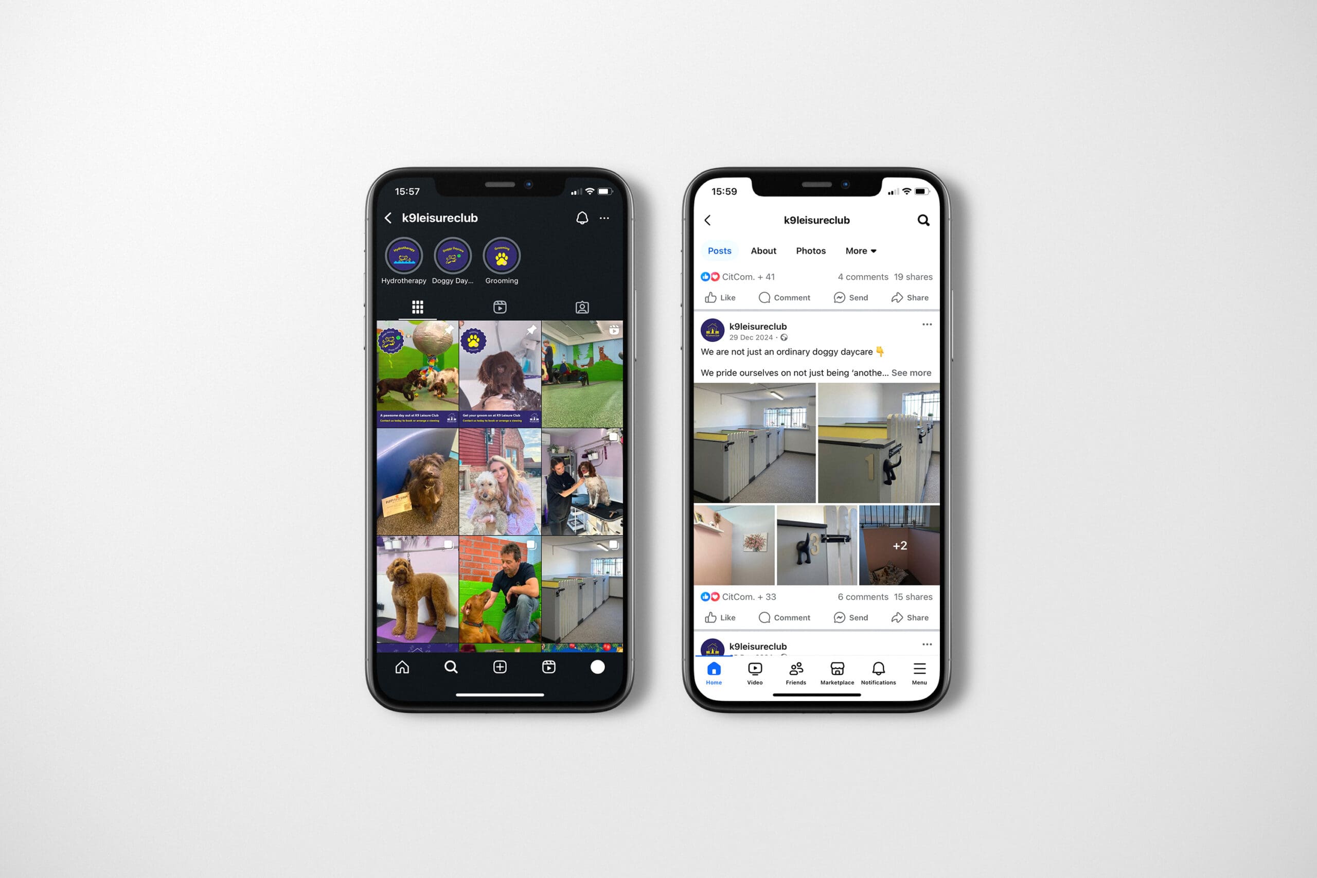 K9 Leisure Club Insta Facebook Mockup