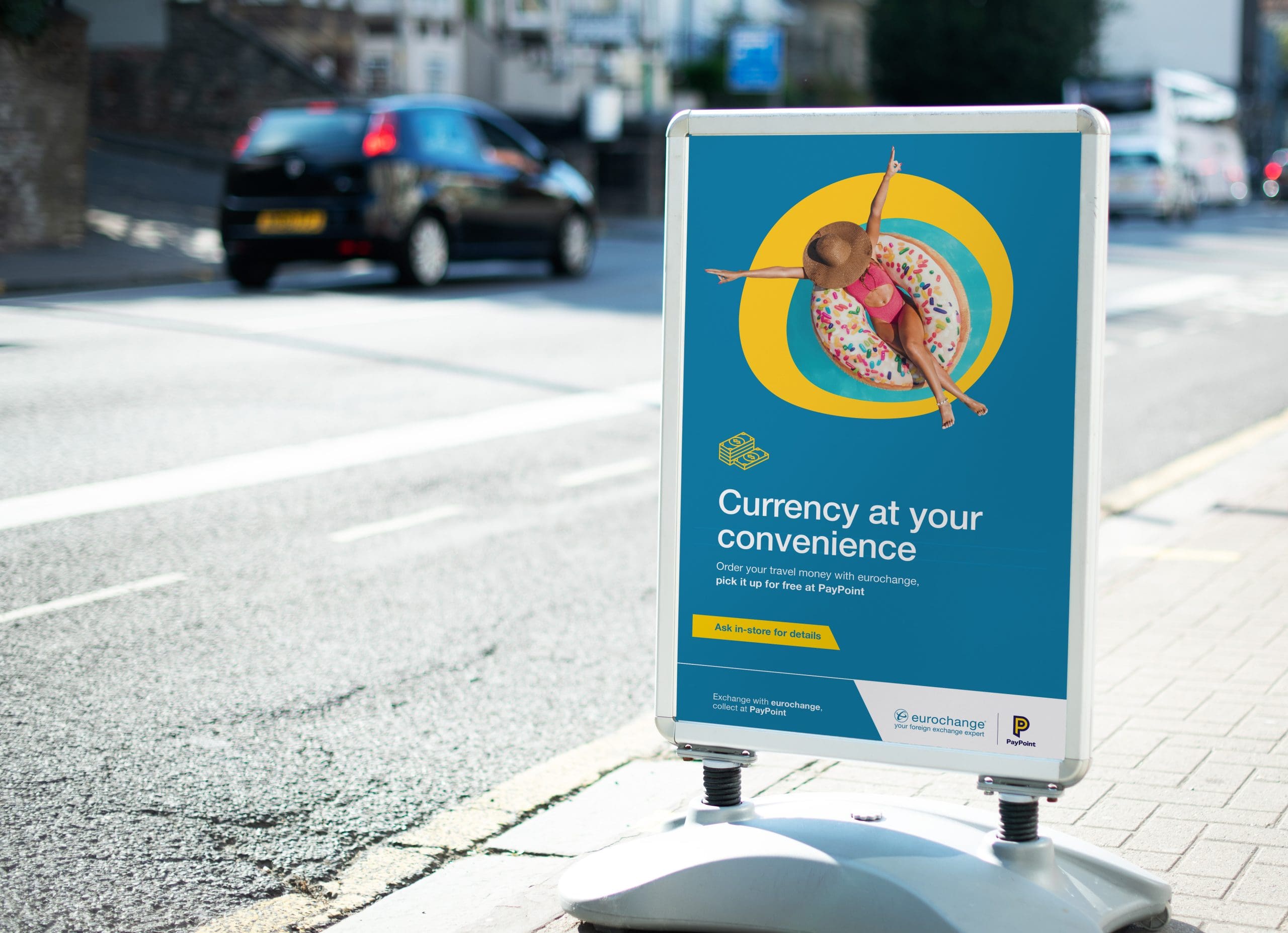 Paypoint Eurochange Pavement Sign