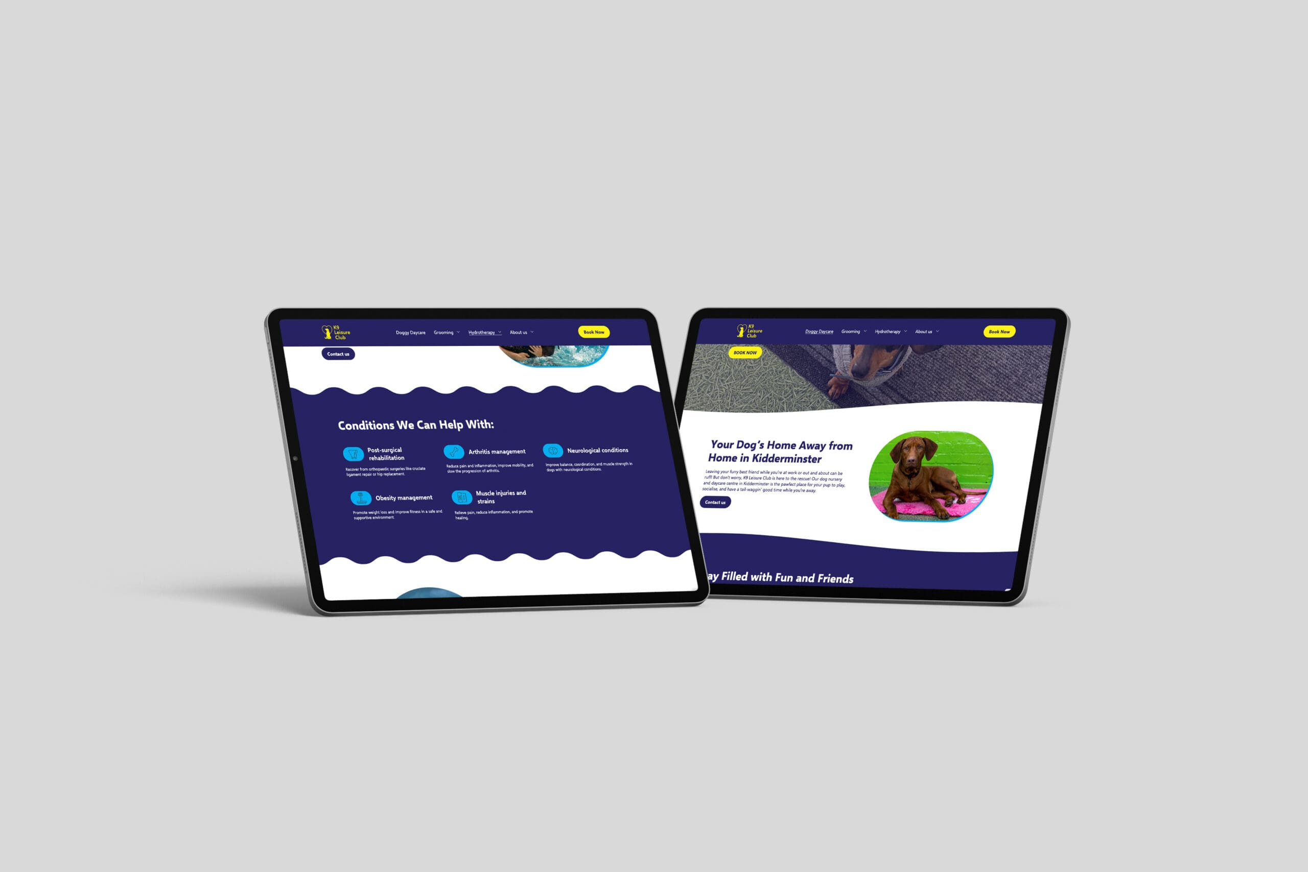 K9 Leisure Club Tablets Mockup