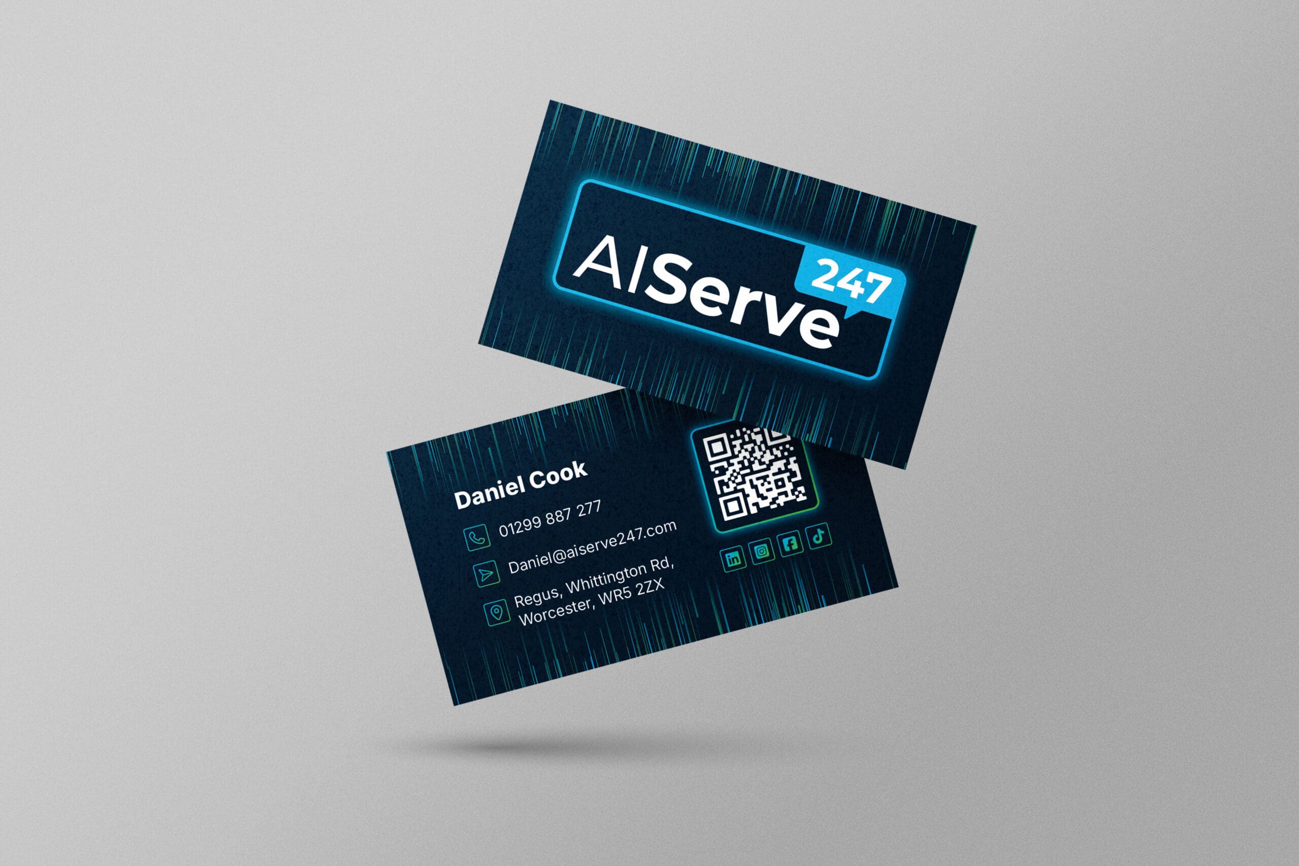 Ai Serve 247 Business Cards Mockup