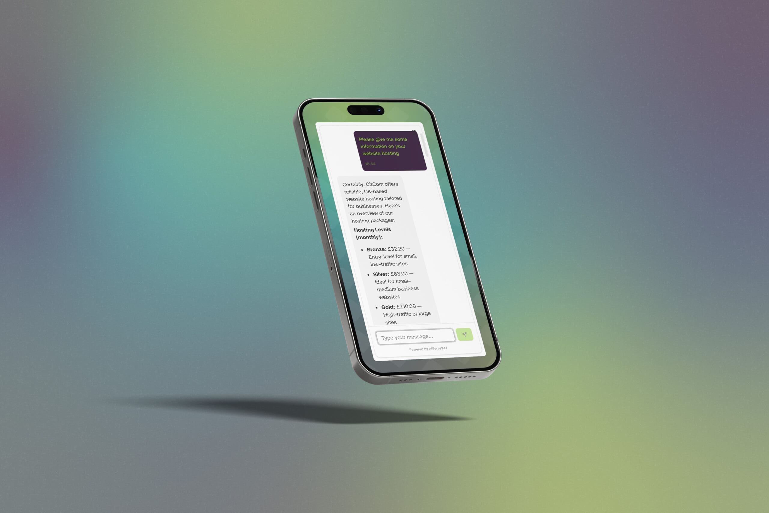 Cit 1025 Chatcom Chat Phone Mockup